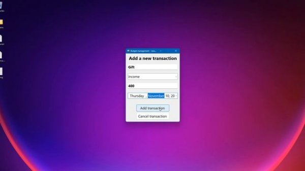 Windows forms C# - Budget management demo