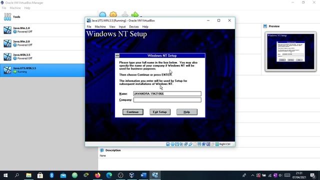 Javandra Savinsaka 19421066 UTS instalasi Windows NT 3.5 смотреть онлайн