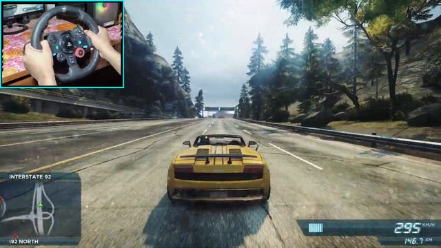 Lamborghini Gallardo - Need For Speed Most Wanted (Steering Wheel) Gameplay смотреть онлайн