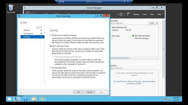 Configuring File Share and Shadow Copy смотреть онлайн