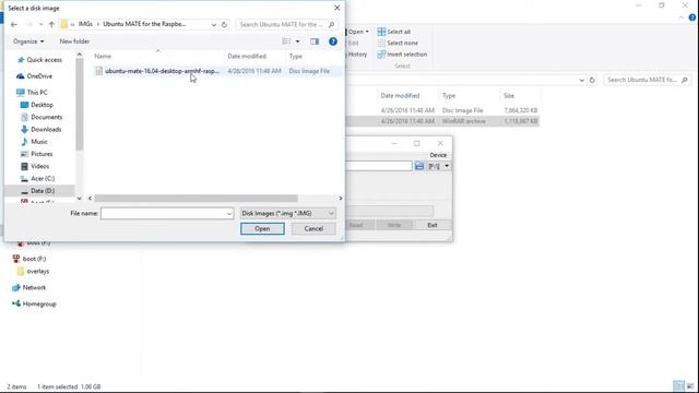 Write Ubuntu-MATE for Raspberry Pi image to SD in Windows 10, using Win32DiskImager смотреть онлайн