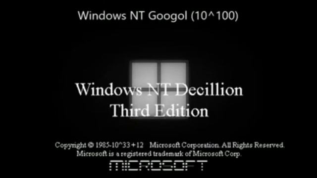 Windows NT Decillion TE Startup Sound - Windows NT Googol (10^100) смотреть онлайн