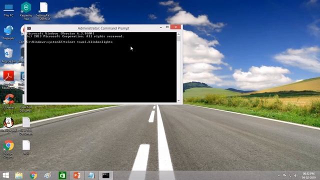 Watch Starwars in cmd Windows 8.1 2019. смотреть онлайн