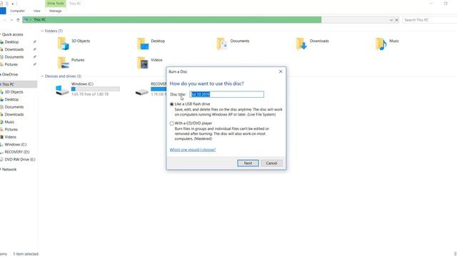 How to Burn CD DVD in Windows 10 смотреть онлайн