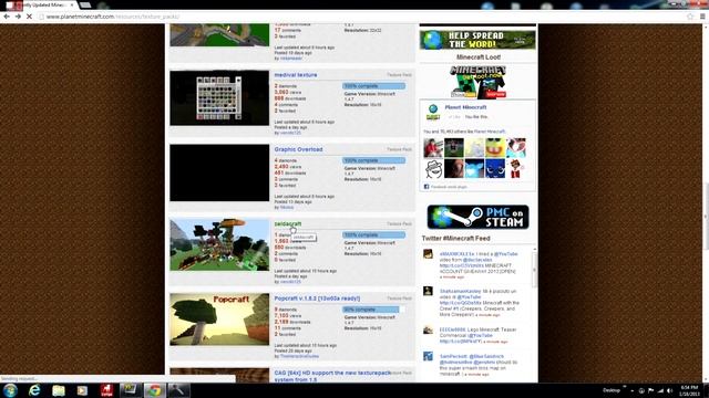 How to Download a Texture Pack for Minecraft 1.4.7 Windows 7 смотреть онлайн
