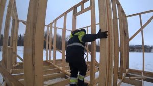 ПОДЪЁМ КАРКАСНОЙ СТЕНЫ В ОДИНОЧКУ, ЛЕГКО!