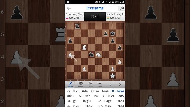 GM Alexander Grischuk Vs GM Pentalya Harikrishna смотреть онлайн