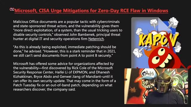 Microsoft, CISA urge Mitigations for Zero-Day RCE Flaw in Windows смотреть онлайн