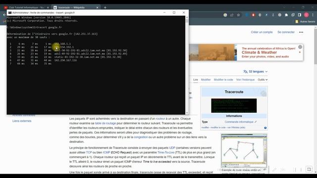 Comment utiliser la commande TRACERT ( traceroute ) смотреть онлайн