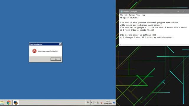 Abnormal program termination AMS(Advanced Mail Sender) on Windows Server 2008 смотреть онлайн