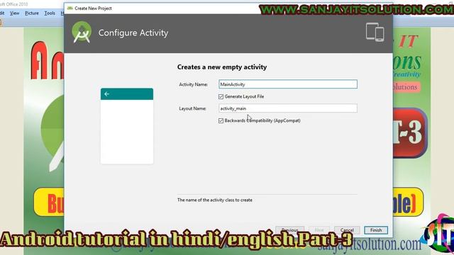 Android tutorial in Hindi/English Part-3, Building your first android App (Hello World Example) смотреть онлайн