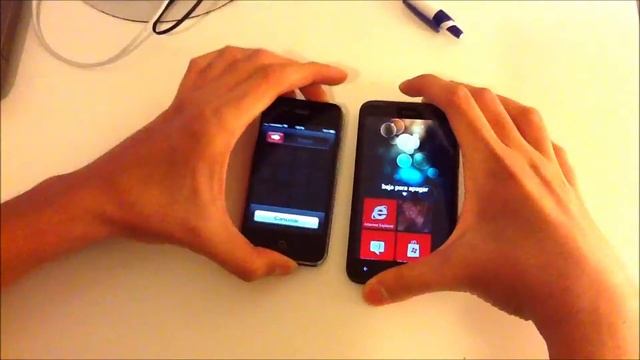 HTC Titan (Windows Phone 7.5) vs iPhone 4S (iOS 5) смотреть онлайн