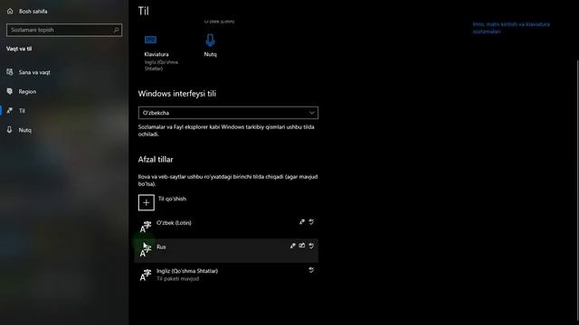 Windows 10ni tilini o`zbekcha qilish смотреть онлайн
