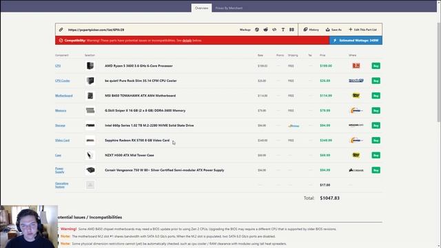 PC Part Lists With Price Ranges смотреть онлайн