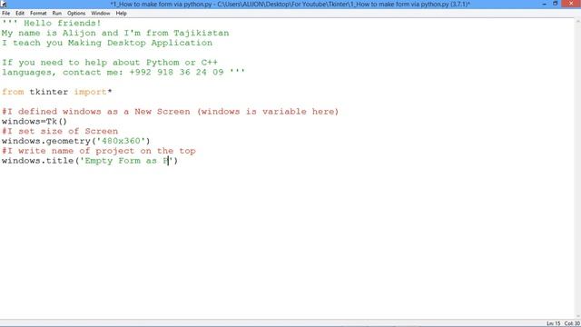 1 How to make form via python смотреть онлайн