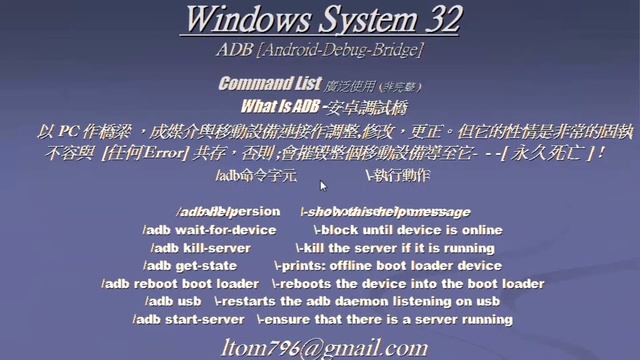 Windows ADB Command List смотреть онлайн