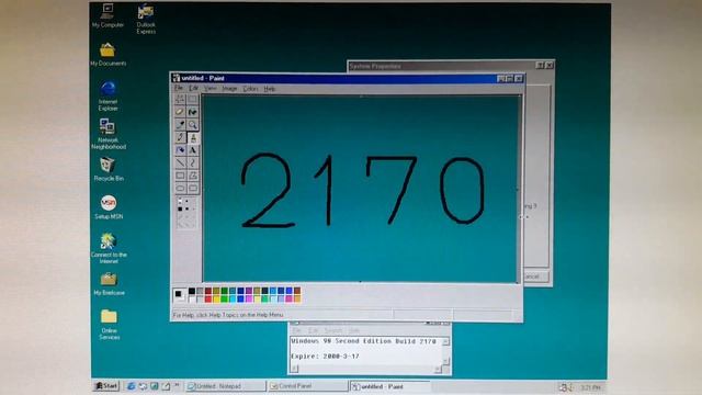 Windows 98 Second Edition 빌드 2170A смотреть онлайн