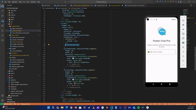 14 VerifyOTP method - Flutter & Firebase Chat App with Copilot and Provider State Management смотреть онлайн