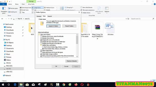 Ẩn và hiện thư mục, file trên Windows 10 - Hướng dẫn đầy đủ từ Titanman0071 смотреть онлайн
