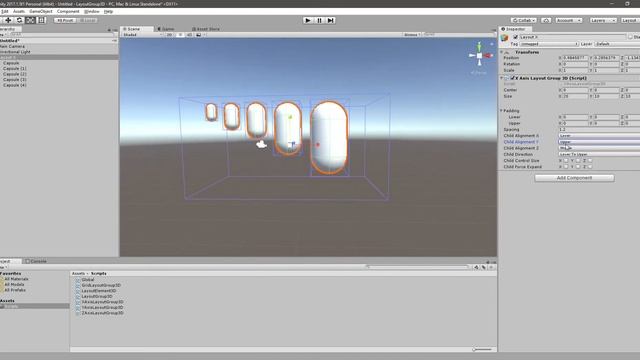 Auto Layout 3D v1.0 Demo - X Axis Layout Group смотреть онлайн