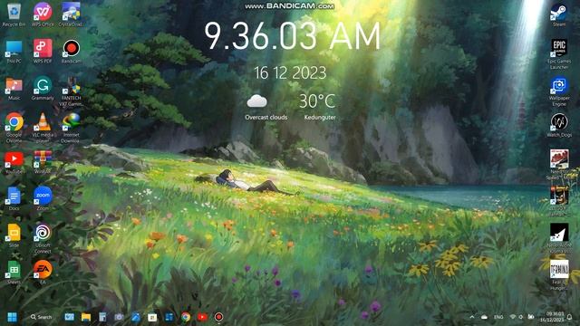 Beautiful Aesthetic Windows 11 Animated Wallpaper + Time, Date, Climate, Transparent Taskbar смотреть онлайн