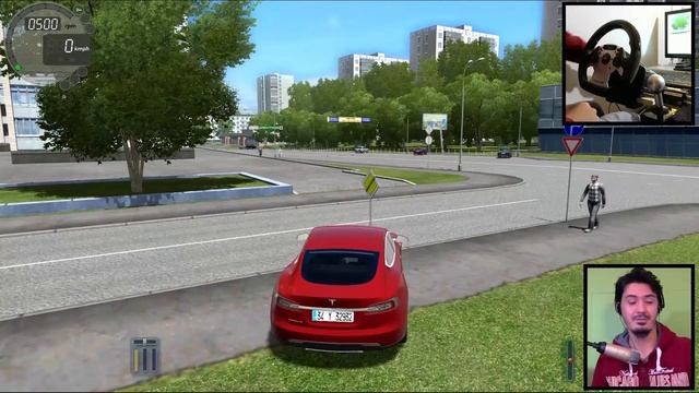 Tesla Model S - City Car Driving (ccd mods) türkçe oynanış - #56 - w/fanatec direksiyon seti смотреть онлайн