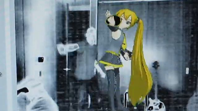 Kinect + MikuMikuDance + Grand VJ + webcam смотреть онлайн