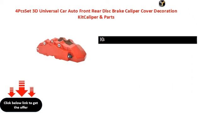 4PcsSet 3D Universal Car Auto Front Rear Disc Brake Caliper Cover Decoration KitCaliper & Parts смотреть онлайн