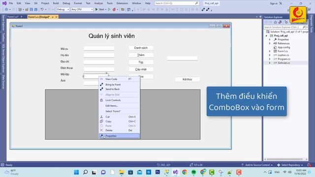 Gọi Web API từ Project Windows Form C#, thêm, xóa, sửa. смотреть онлайн