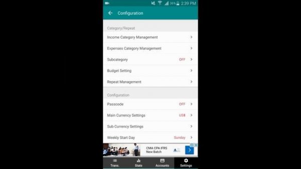 Money Manager Expenses & Budget for Android - Personal and Business Financial Managment