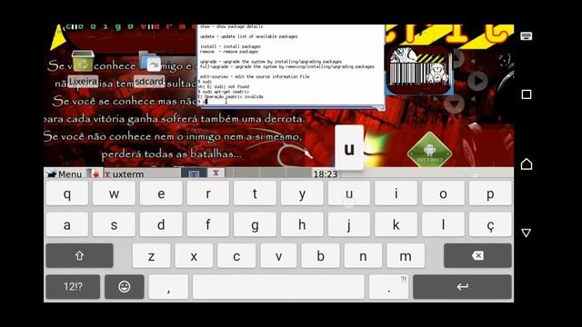 instalando FIGLET & CMATRIX via terminal - Debian no Android - App Debian noroot смотреть онлайн