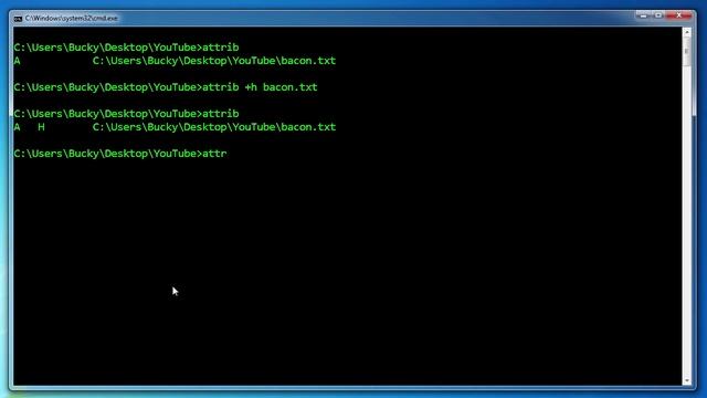 Windows Command Line Tutorial - 7 - File Attributes смотреть онлайн