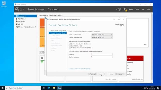 Active Directory (AD DS) Configuration - Windows Server 2022 LAB-2 смотреть онлайн