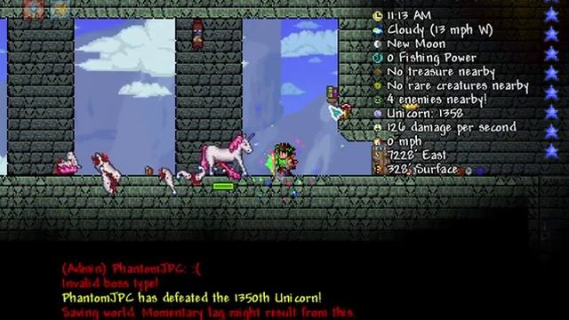 1 Player VS 1 Lunatic Cultist & 200 Lava Slimes | Terraria PC [13] смотреть онлайн