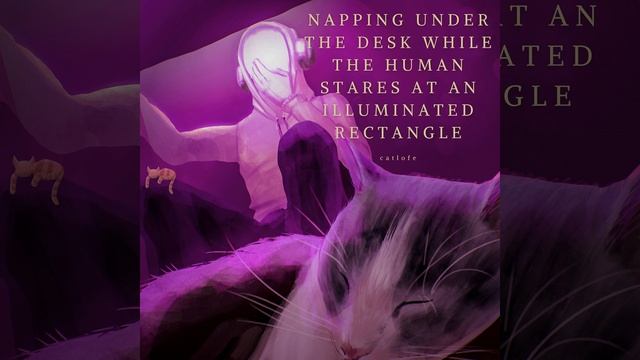 Napping Under The Desk While The Human Stares At An Illuminated Rectangle смотреть онлайн