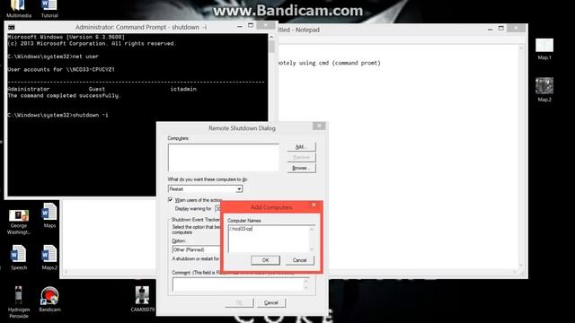 How to shutdown someones computer from your computer using cmd [Windows 8] смотреть онлайн