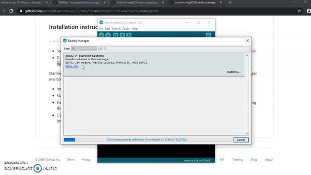 ESP32 Library installation for Arduino Envirnonment смотреть онлайн