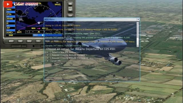 FSX • 🇮🇩-🇾🇪 Flight Jakarta (Indonesia) - Sana'a (Yaman) | Garuda Indonesia Boeing 747-400 смотреть онлайн