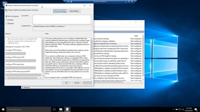 Как включить шифроваине BitLocker без TPM 2.0 модуля смотреть онлайн