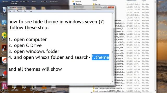 How to show Hide Themes in Windows 7 смотреть онлайн