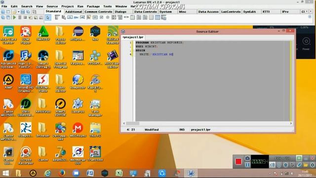 TUTORIAL WINDOWS | Cara Coding Pascal Dengan Lazarus di Windows смотреть онлайн