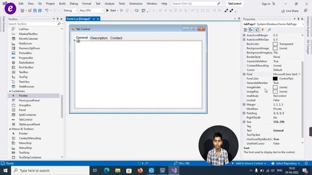 How to implement Tab Control in Windows form application|C# dot net framework visual studio tutoria смотреть онлайн