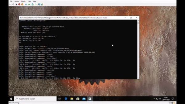 Installing the Rust Programming Language on Windows 10