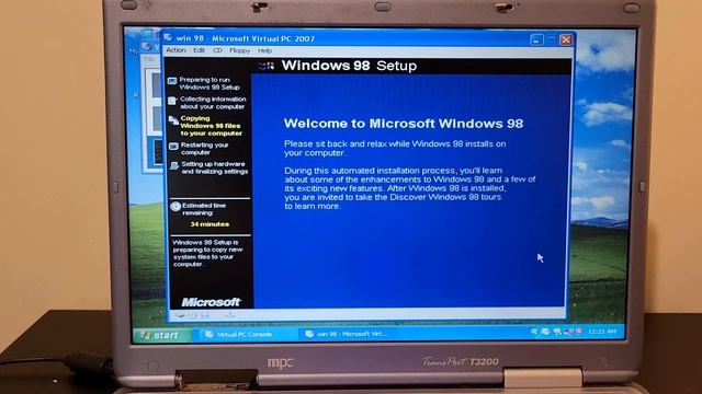 Installing Windows 98 on virtual pc смотреть онлайн