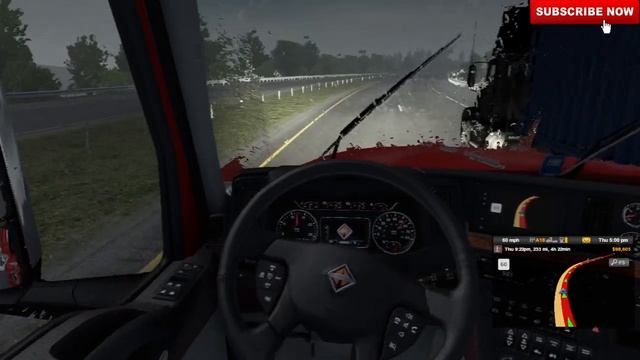 American truck simulator| Rainy day delivery|Oversize смотреть онлайн