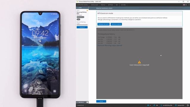 Removing the bootloader unlocked error message from Samsung MTK devices with ChimeraTool смотреть онлайн