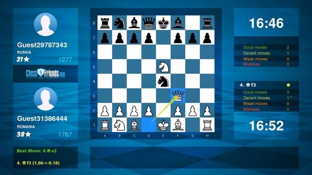 Chess Game Analysis: Guest31386444 - Guest29787343 : 1-0 (By ChessFriends.com) смотреть онлайн