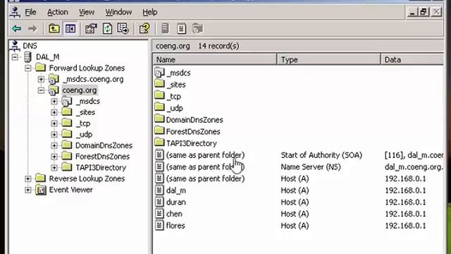 DNS Configuration In Windows Server 2003 Using Windows Interface