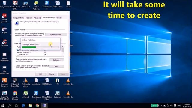 create system restore point windows 10 смотреть онлайн