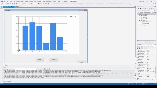 C# Visual Studio Chart StripLines смотреть онлайн